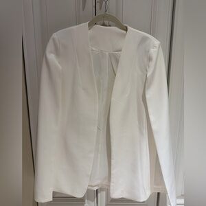 White Women's Cape Blazer